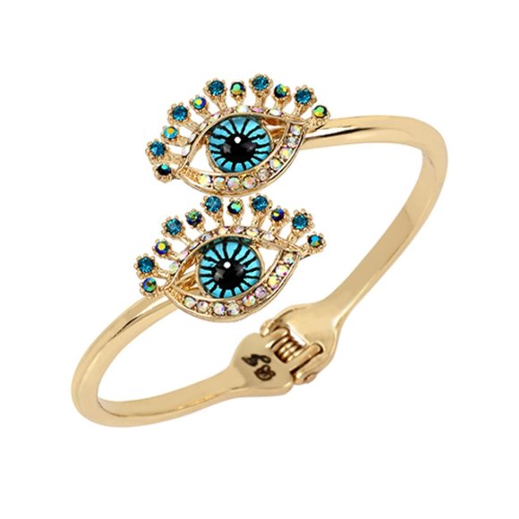 Betsey Johnson Jewelry - BetseyJohnson BLUE EYES HINGED BRACELET